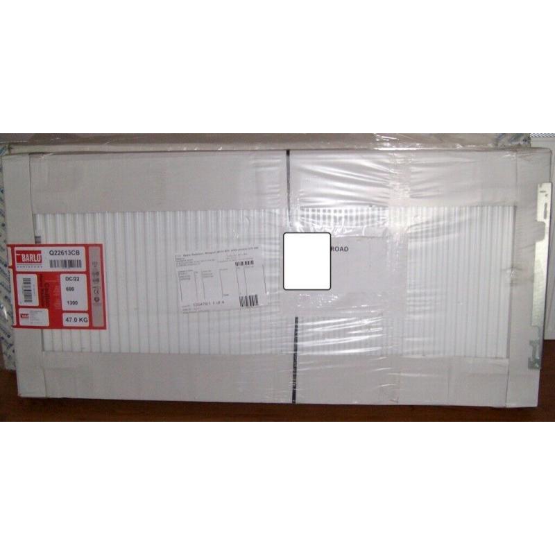 600x1300mm Quinn Barlo White Compact Radiator - Double Panel & Double Convector