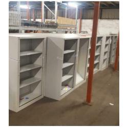 Lockable Cupboard - Bisley Sliding Door Tambour Cupboard