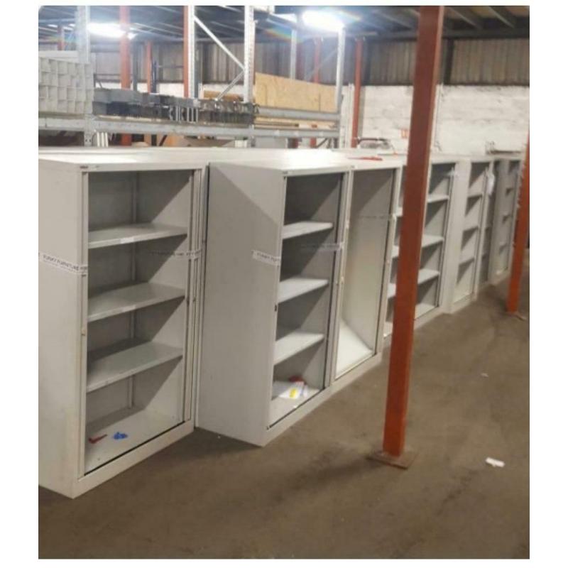 Lockable Cupboard - Bisley Sliding Door Tambour Cupboard