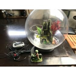 30 litre round BiOrb fish tank, accessories and stand