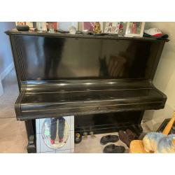 C. Bechstein Traditional Upright Piano Black c1900c