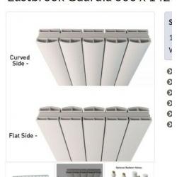 Eastbrook Guardia 600 x 1420 Horizontal Matt White Designer Radiator