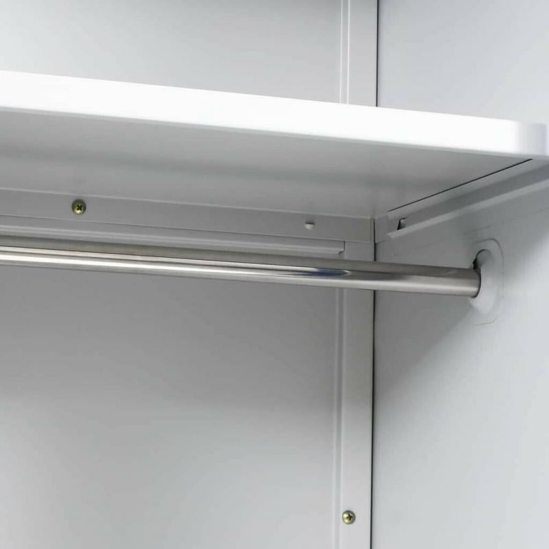 Locker Cabinet with 2 Doors Metal 90x40x180 cm Grey and Blue-245980