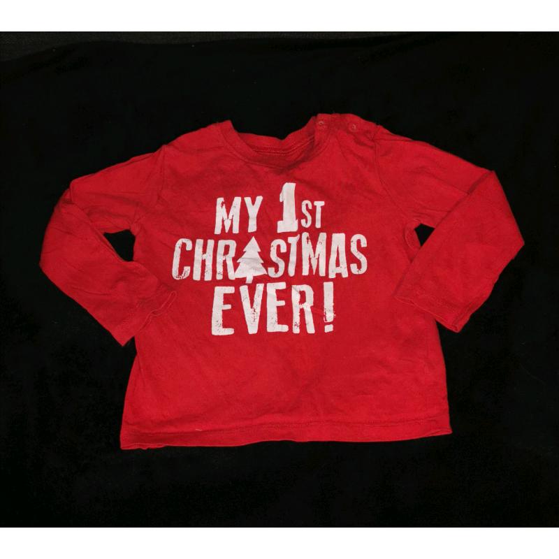 9-12 months 1st christmas top