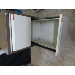 Three drawer Bisley metal filing cabinet