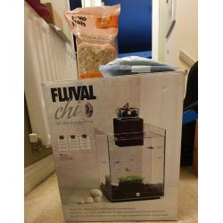Fluval Chi Fish Tank & Huge Bundle of Extras