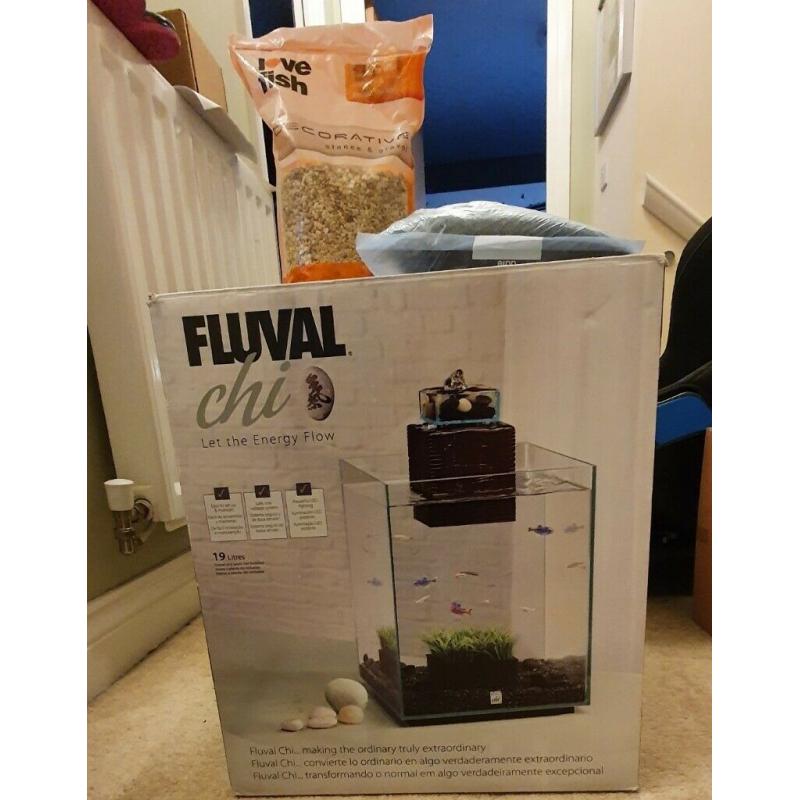 Fluval Chi Fish Tank & Huge Bundle of Extras