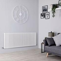 Milano Aruba - White Horizontal Oval Designer Radiator - Single - BRAND NEW