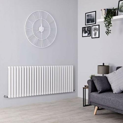 Milano Aruba - White Horizontal Oval Designer Radiator - Single - BRAND NEW