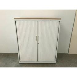 WHITE STEEL TAMBOUR CABINET, ROLLER DOOR, SHUTTER STATIONERY CUPBOARD, 39 AVAILABLE ?100+VAT EACH
