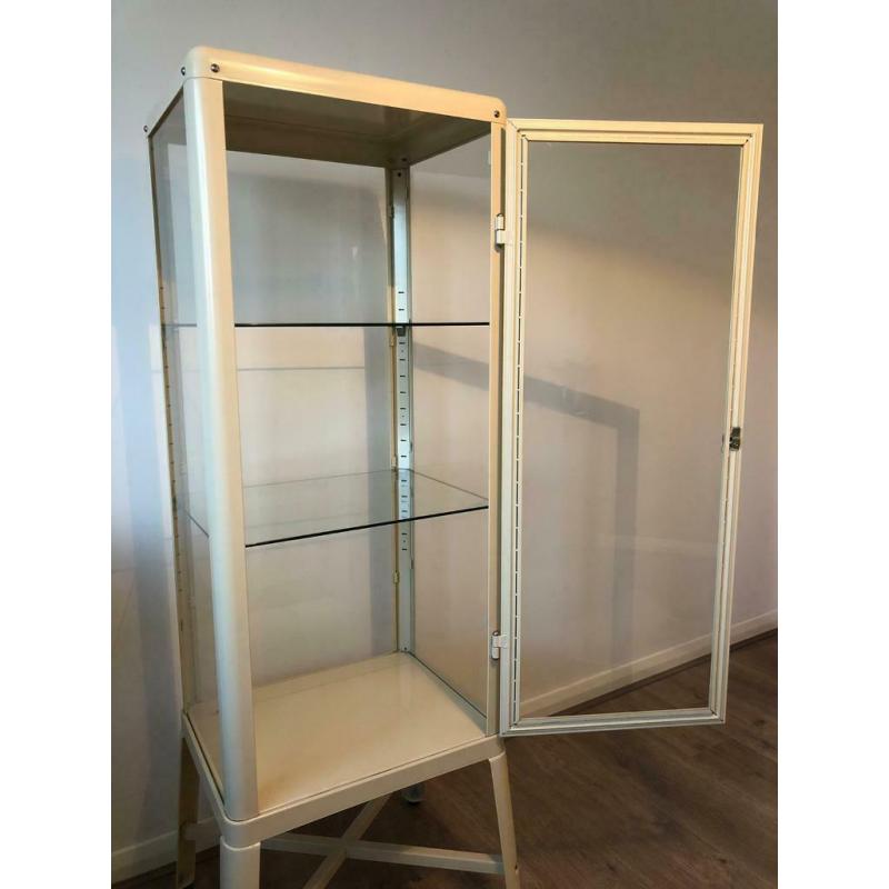 Fantastic metal and glass display case