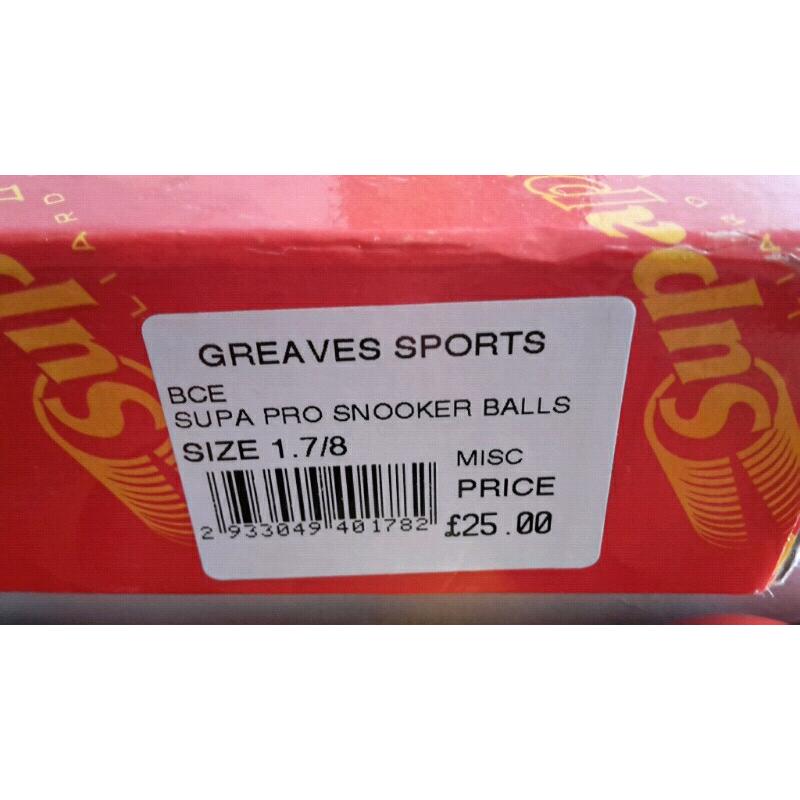 Snooker balls