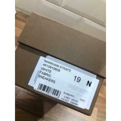 Baby Burberry Markham Check Print Canvas Trainers UK3 In Box