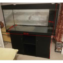 Large Aquarium (121 x 51 x 133 cm) with wooden stand