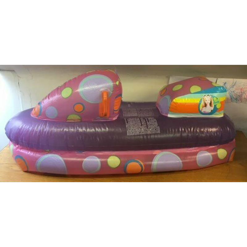 BARBIE WET / JET SKI / WATERBOAT / BIKE INFLATABLE RIDE-ON / POOL TOY - HOLIDAY 4 ft x 2 ft