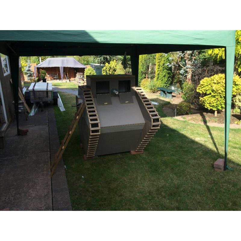 Nerf gun Playhouse climbing frame WW1 Mk1 Tank