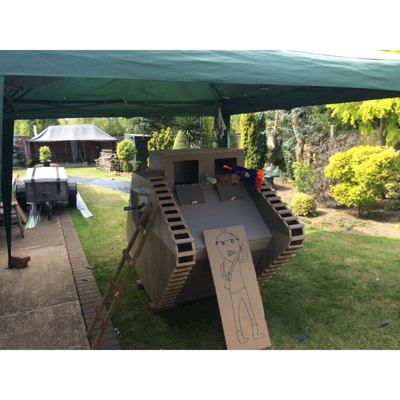 Nerf gun Playhouse climbing frame WW1 Mk1 Tank