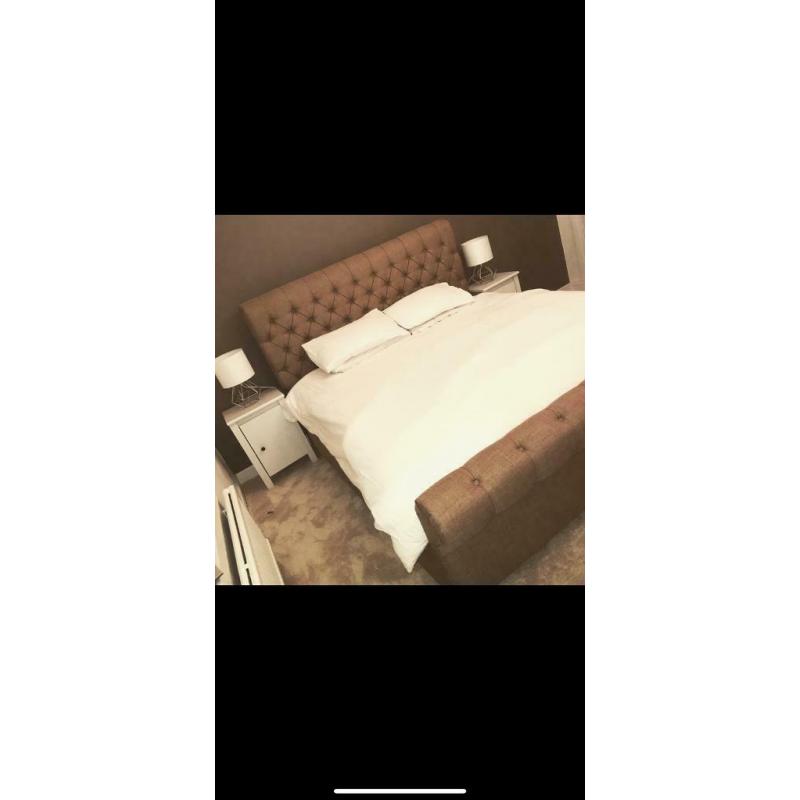Superking bed frame with mattress