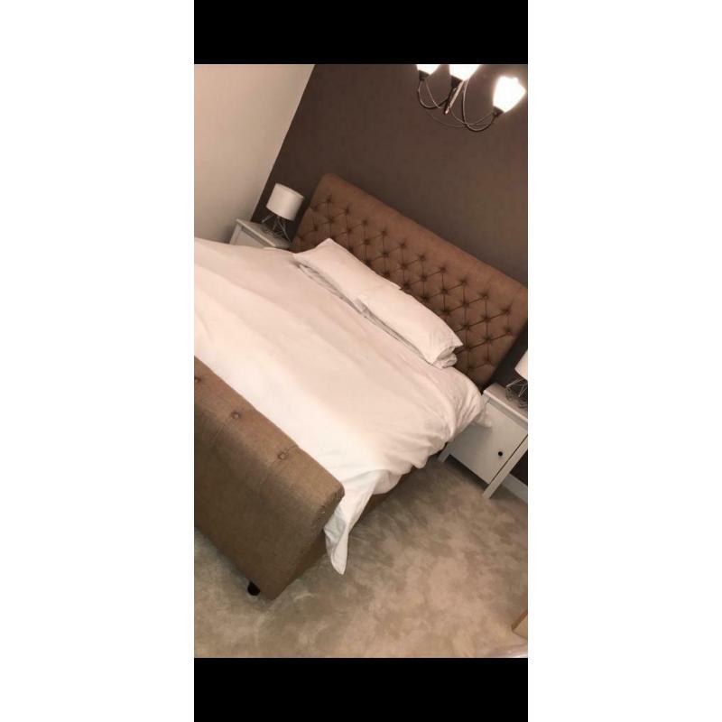 Superking bed frame with mattress