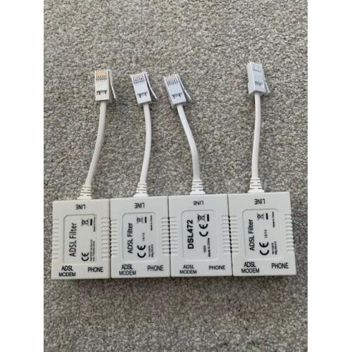 4x ADSL Filters - Very Good Condition