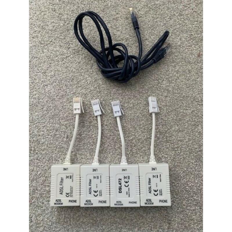 4x ADSL Filters - Very Good Condition