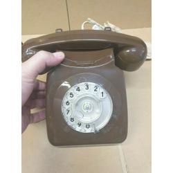 Vintage Brown GPO/BT #TELE 8746 G Rotary Dial TELEPHONE - working