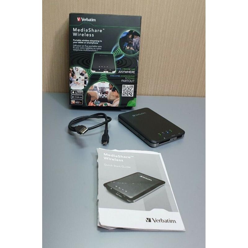 Verbatim 98243 MediaShare Wireless Portable Wireless Streaming Device
