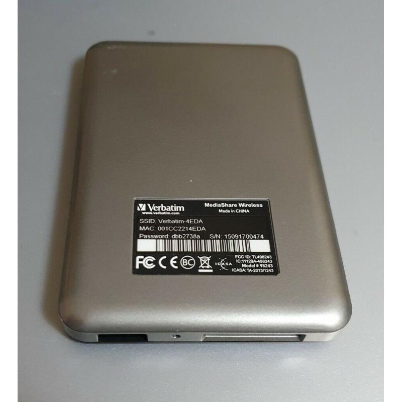 Verbatim 98243 MediaShare Wireless Portable Wireless Streaming Device