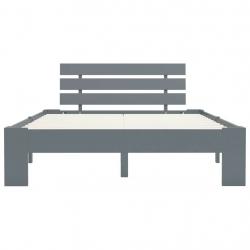 Bed Frame Grey Solid Pine Wood 120x200 cm-283168