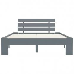 Bed Frame Grey Solid Pine Wood 120x200 cm-283168