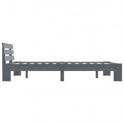 Bed Frame Grey Solid Pine Wood 120x200 cm-283168