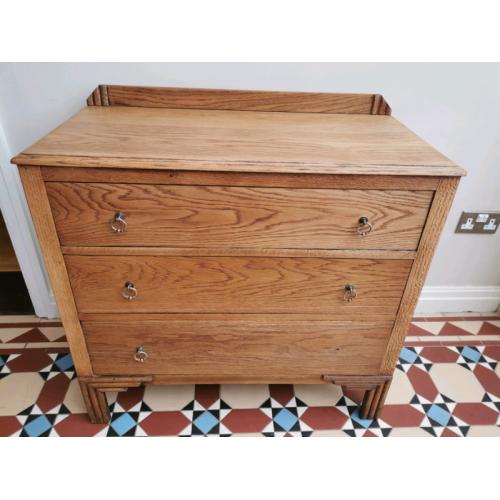 SOLDSmall Oak vintage Chest of drawers Art Nouveau