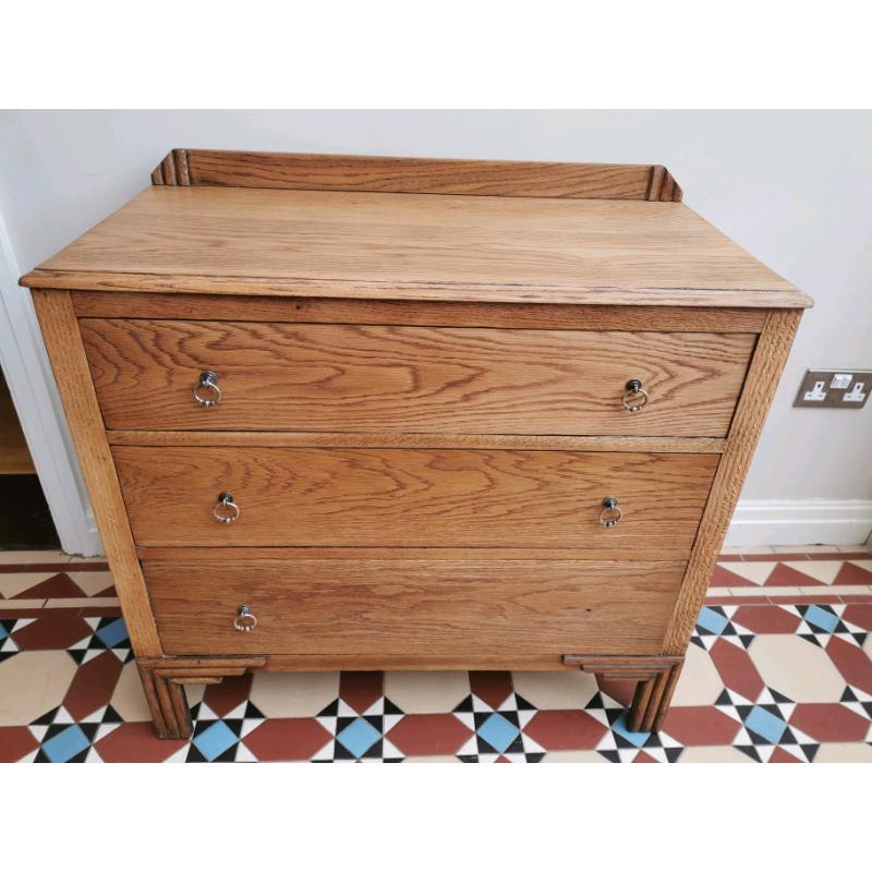 SOLDSmall Oak vintage Chest of drawers Art Nouveau