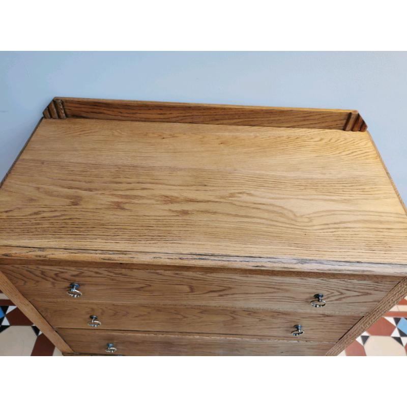 SOLDSmall Oak vintage Chest of drawers Art Nouveau