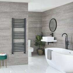 Brand New Heated Towel Rail - Boxed. Milano Artle Flat Anthracite 600mm x 1200mm