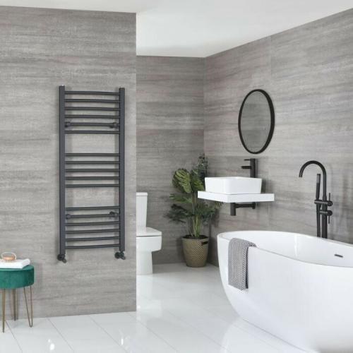 Brand New Heated Towel Rail - Boxed. Milano Artle Flat Anthracite 600mm x 1200mm