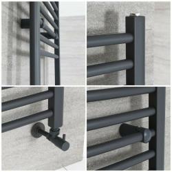 Brand New Heated Towel Rail - Boxed. Milano Artle Flat Anthracite 600mm x 1200mm