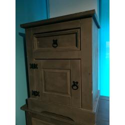 Cabinet and two bedside wood