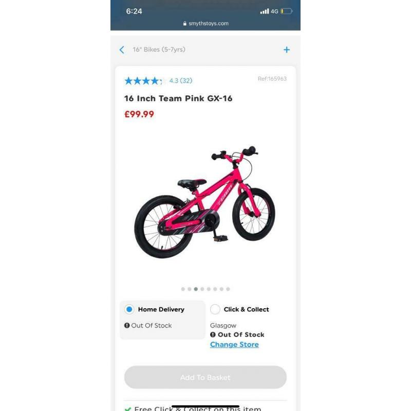 Girls bike , brand new