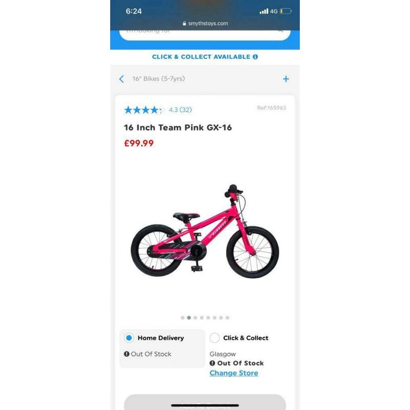Girls bike , brand new