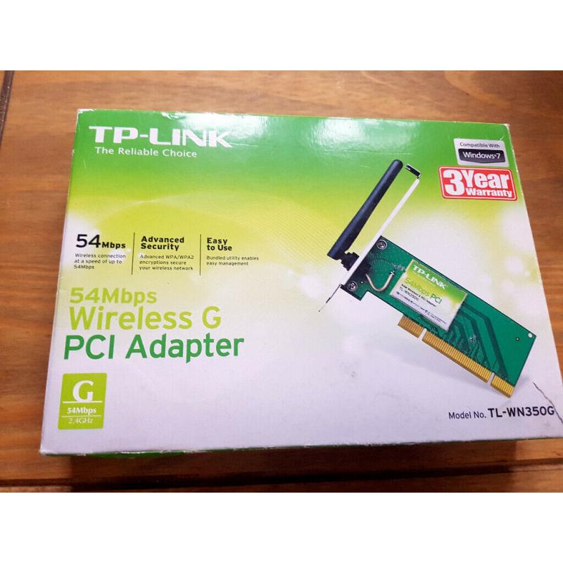 TP-LINK TL-WN350G 54Mbps Wireless WIFI PCI Adapter?
