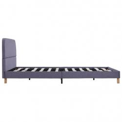 Bed Frame Light Grey Fabric 135x190 cm-281053