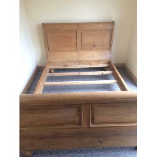 Sleigh king size bed frame