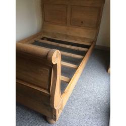 Sleigh king size bed frame