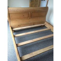 Sleigh king size bed frame