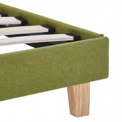 Bed Frame Green Fabric 135x190 cm-281063
