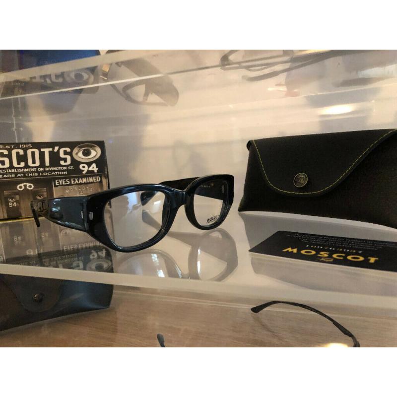 *RARE* BRAND NEW MOSCOT NY, USA The THEROUX BLACK Size 46 (Justin Theroux / Mulholland Drive)