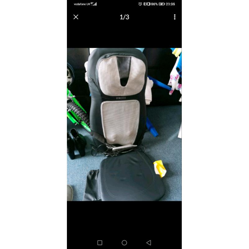 HoMedics Gel Shiatsu Back & Shoulder/neck Massager with Heat seat