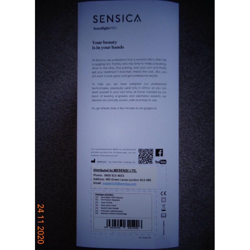Sensica Sensilight Pro IPL Cordless Hair Removal Device