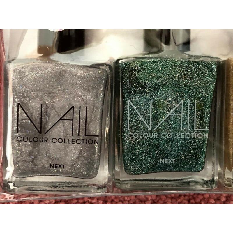 Next - Brand New - Set of 4 Nail Varnishes / Varnish - Glitter / Sparkle